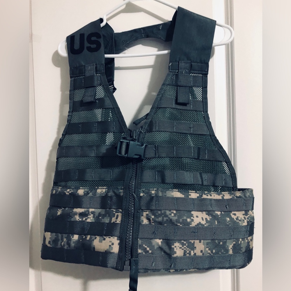 U.S. Army Black and Digital Camo Tactical Vest